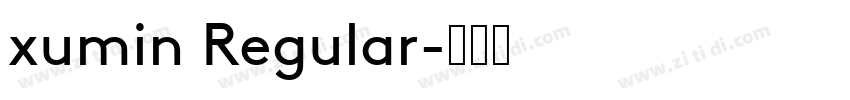 xumin Regular字体转换